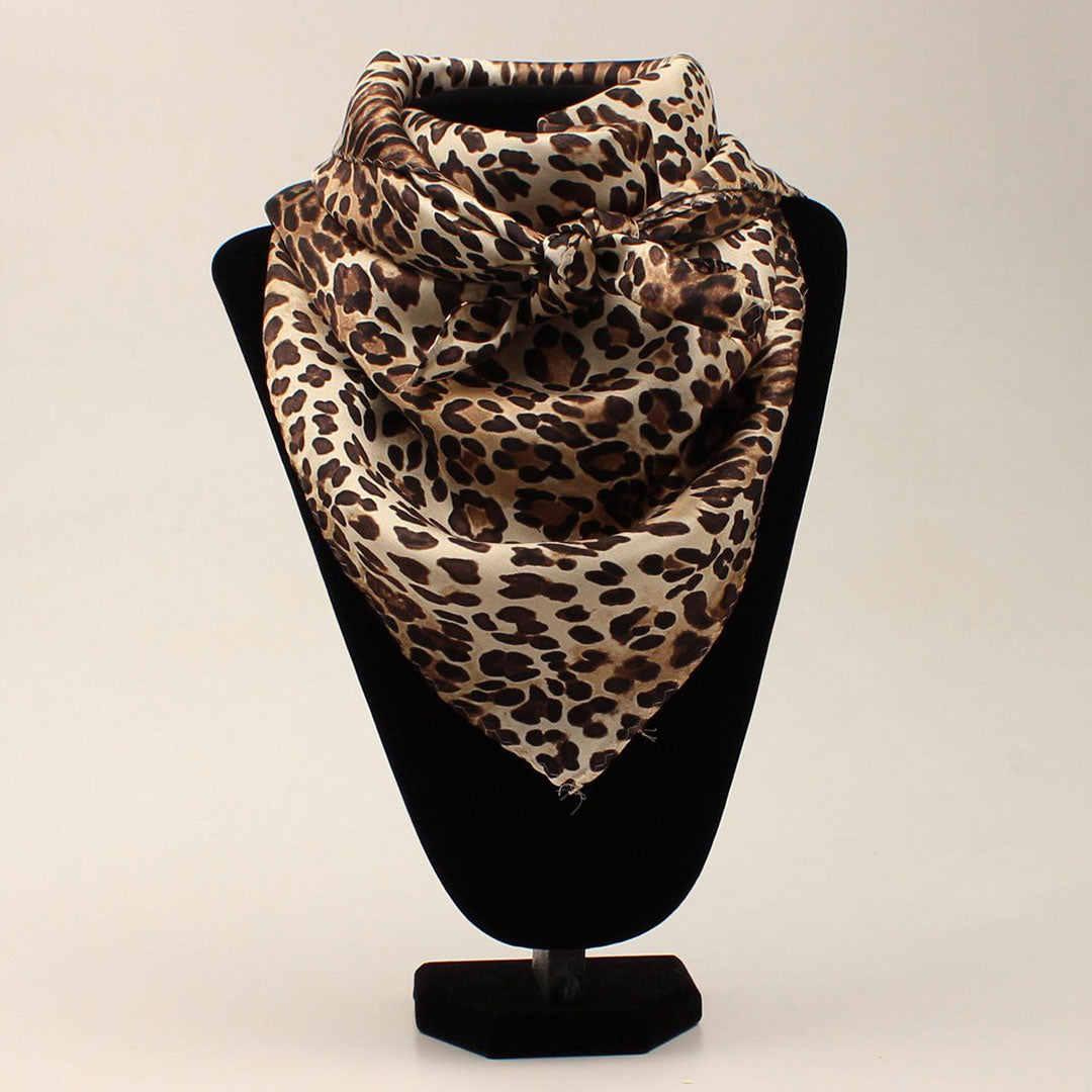 M&F Western Women's Leopard Print Silk Wild Rag