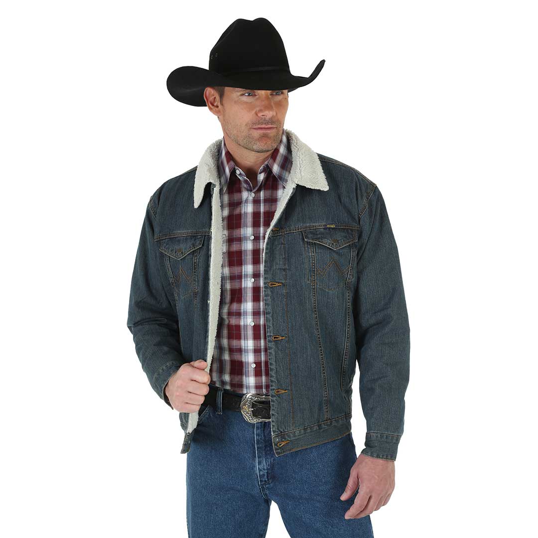 Wrangler Men's Sherpa Lined Jean Jacket