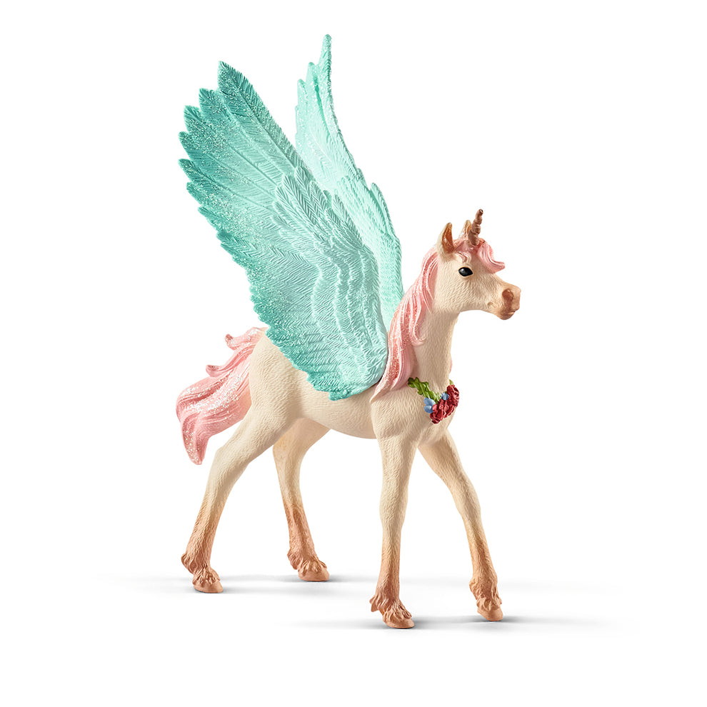 Schleich Decorated Unicorn Pegasus Foal Toy