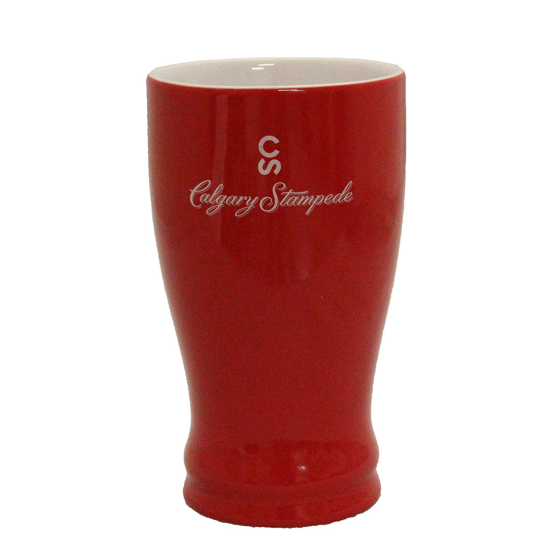 Calgary Stampede Red Ceramic Pilsner Glass