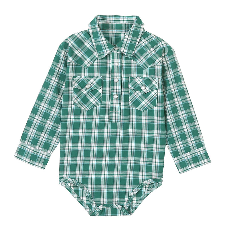 Wrangler Baby Boy's Plaid Print Onesie Lammle's