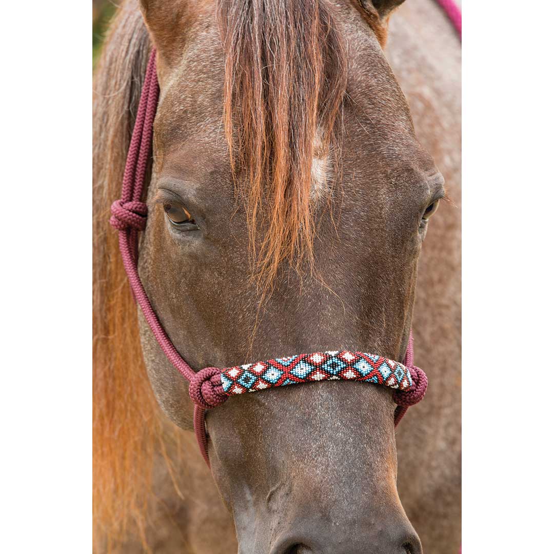 Professional's Choice Beaded Nose Band Rope Halter