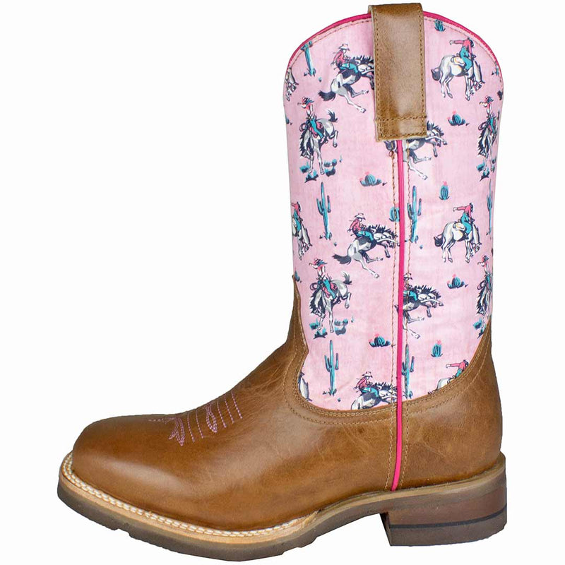 Roper Girls' Cowgirl Print Shaft Cowgirl Boots
