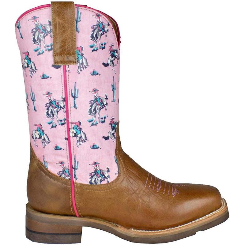 Roper Girls' Cowgirl Print Shaft Cowgirl Boots