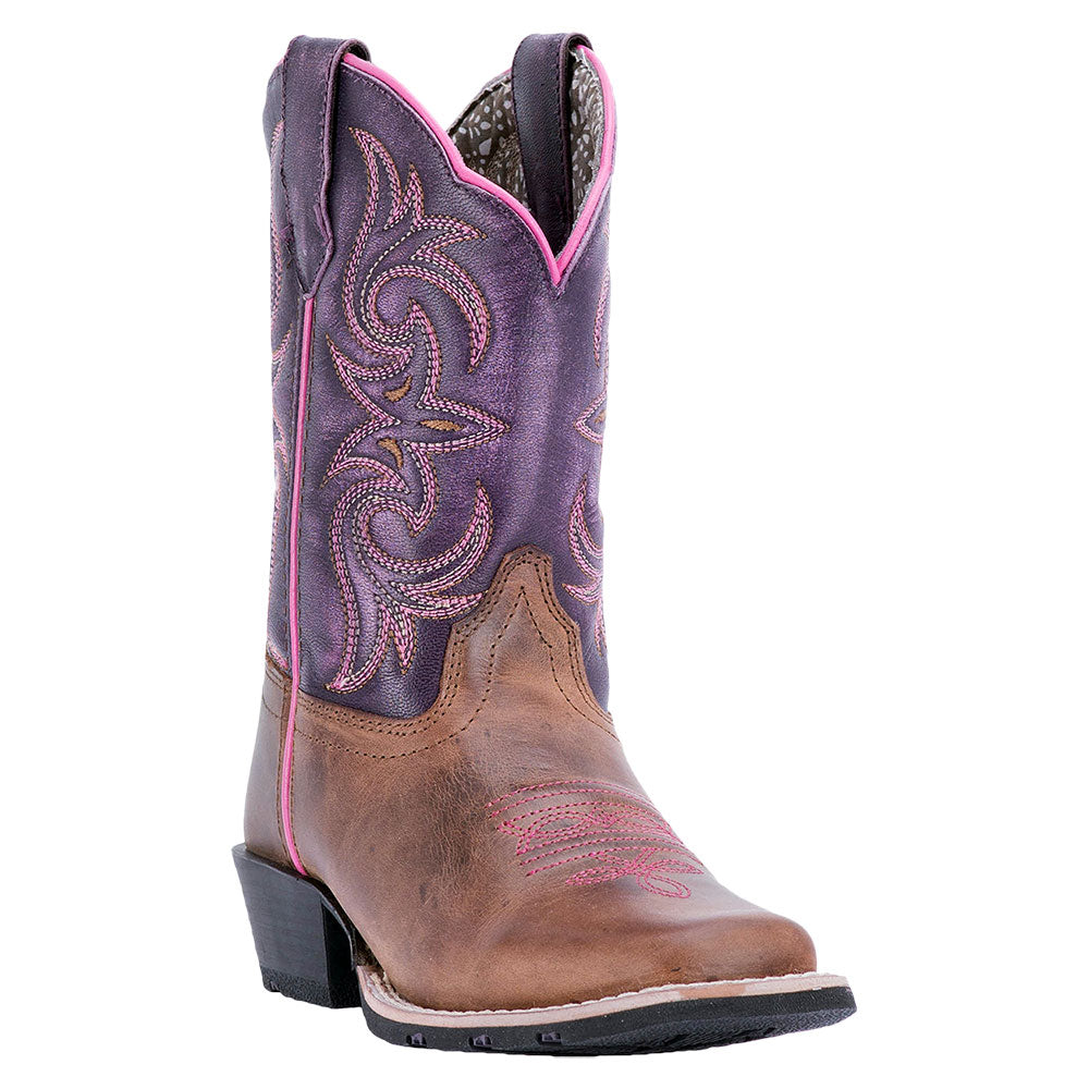 Dan Post Girls' Majesty Square Toe Cowgirl Boots