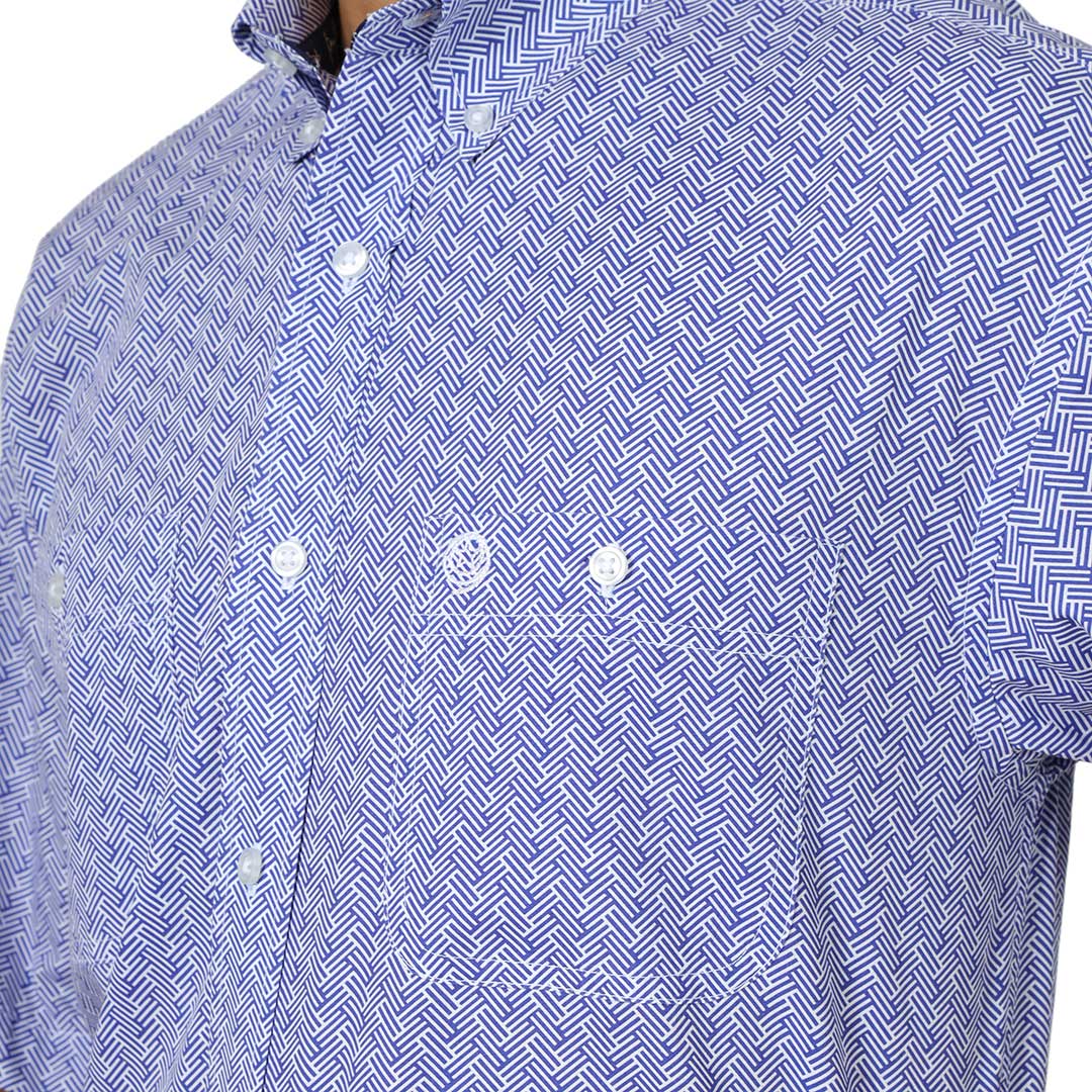 Wrangler Men's George Straight Print Short Sleeve Shirt