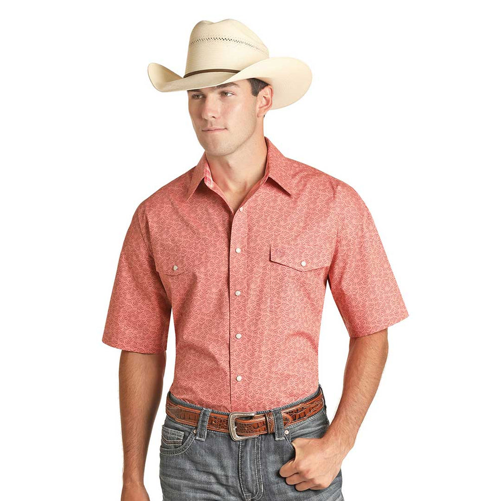 Panhandle Men's Geo Print Short Sleeve Shirt
