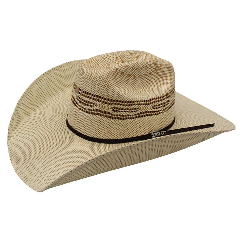 Twister Two-Tone Cattleman Straw Cowboy Hat