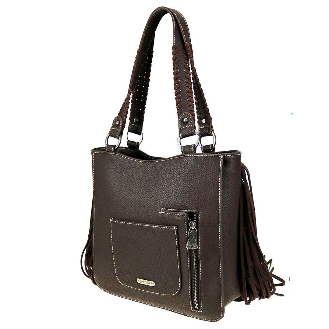 Trinity Ranch Hair-On Cowhide Leather Embossed Tote