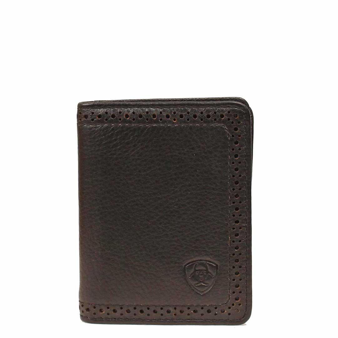 Ariat Men's Perforated Edge Bi-Fold Wallet