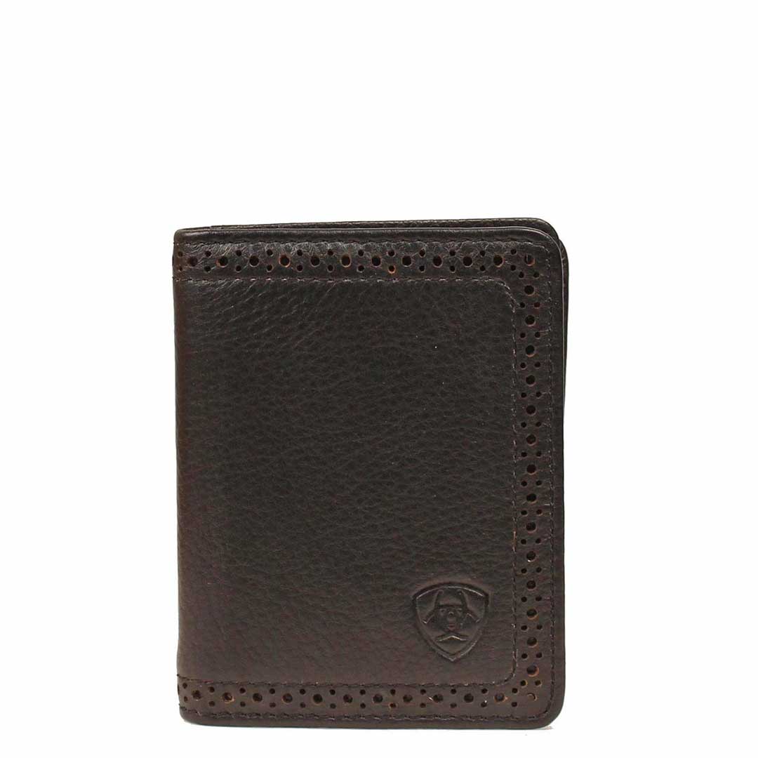 Portefeuille à deux volets Ariat Perforated Edge pour homme