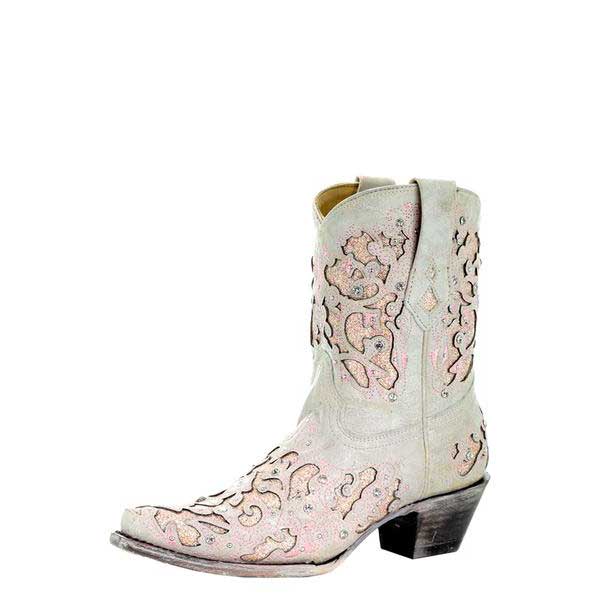 Corral Women's Mariah Shortie Western Wedding Cowgirl Boots