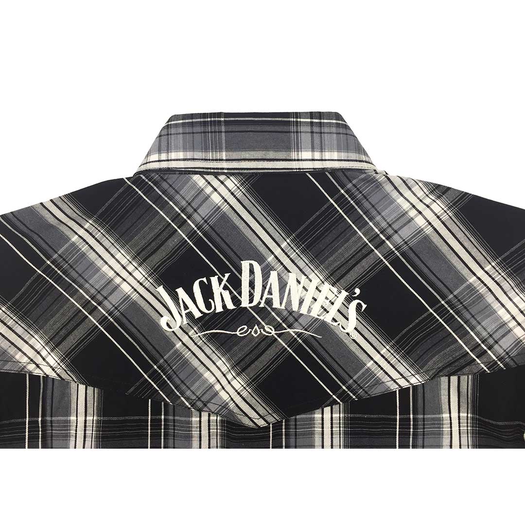 Jack Daniel's Men's Logo Plaid Short Sleeve Shirt