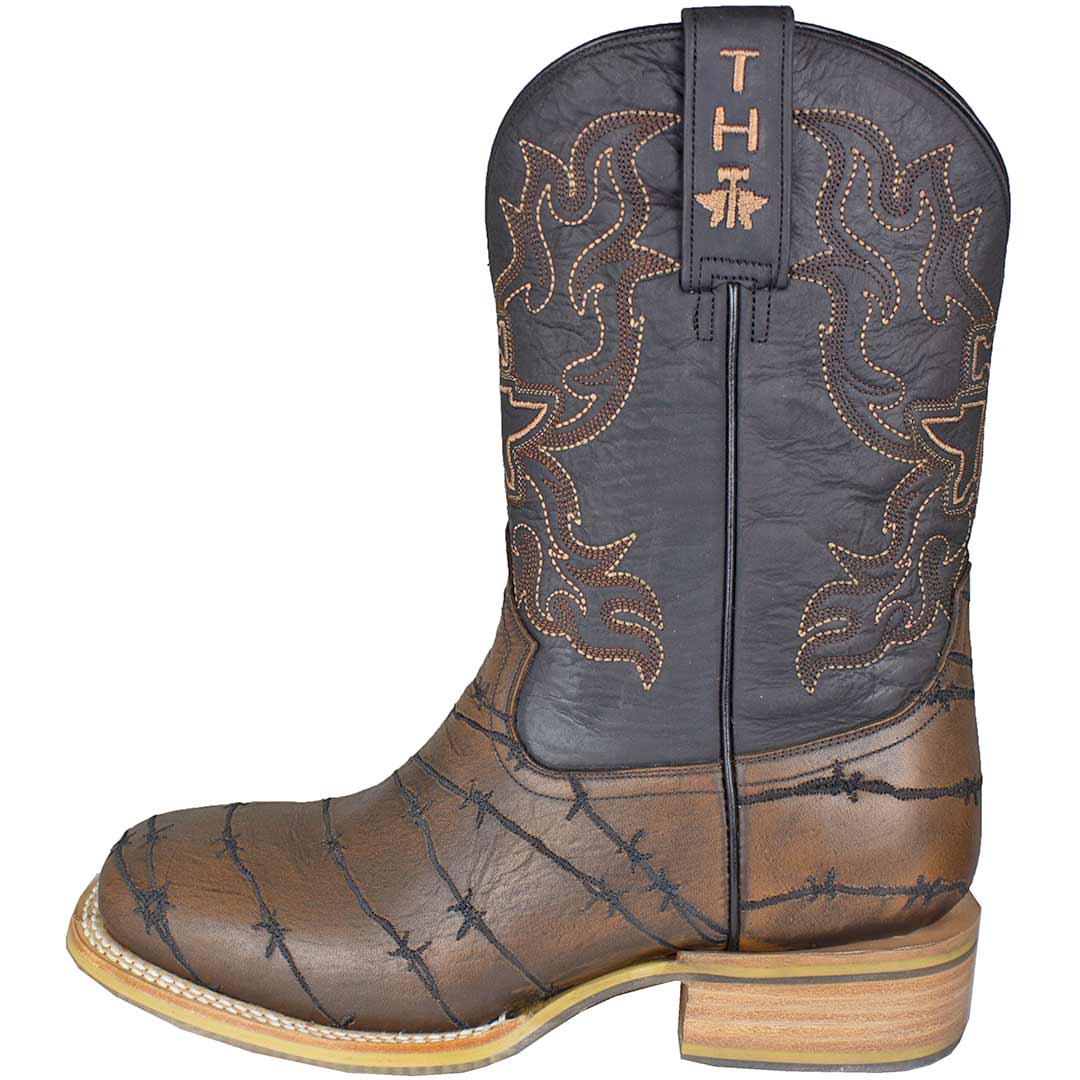 Tin Haul Men's Longhorn Lights Out Cowboy Boots