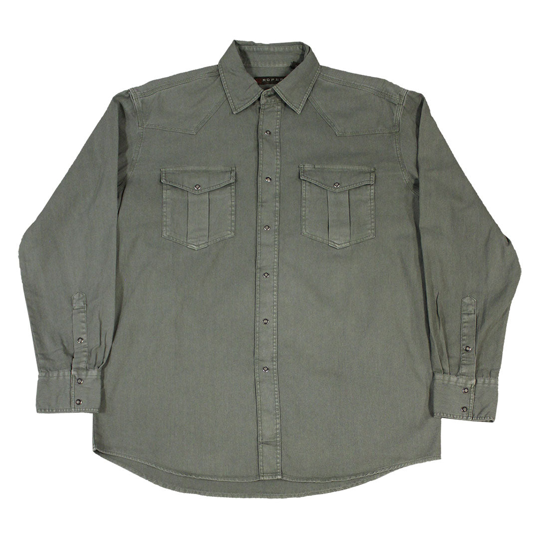 Roper Men's Pigment Twill Wash Down Shirt