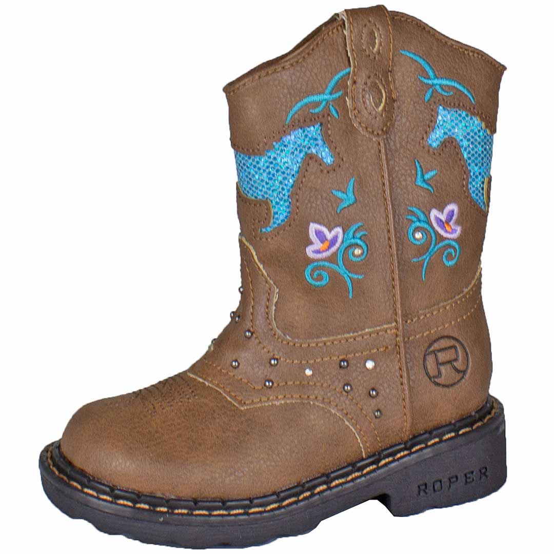 Roper Toddler Girls' Horse Cut-Out Cowgirl Boots