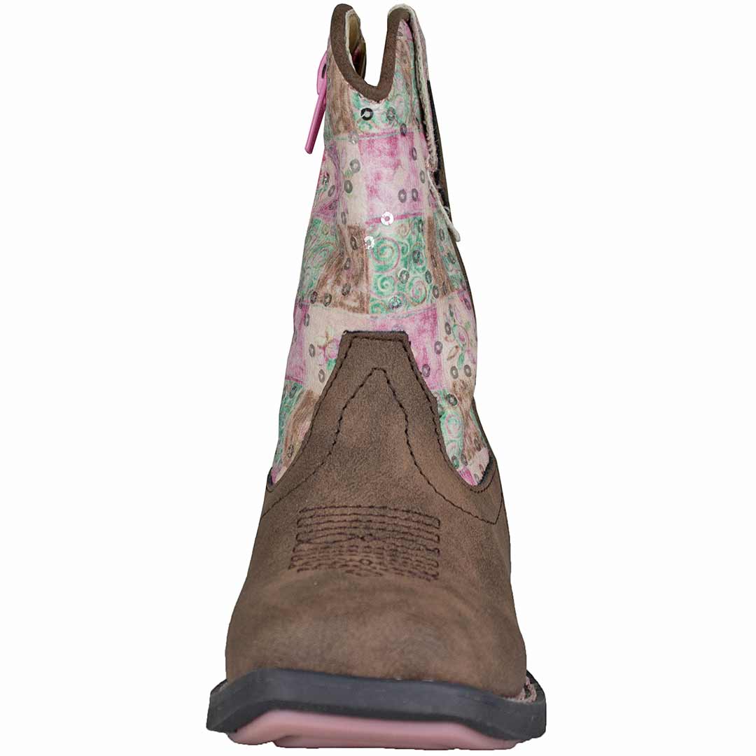 Roper Toddler Girls' Floral Shine Cowgirl Boots