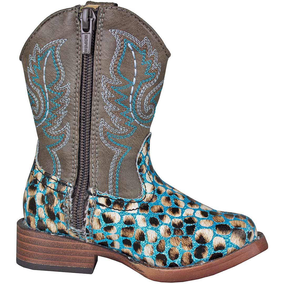Roper Toddler Girls' Glitter Leopard Cowgirl Boots