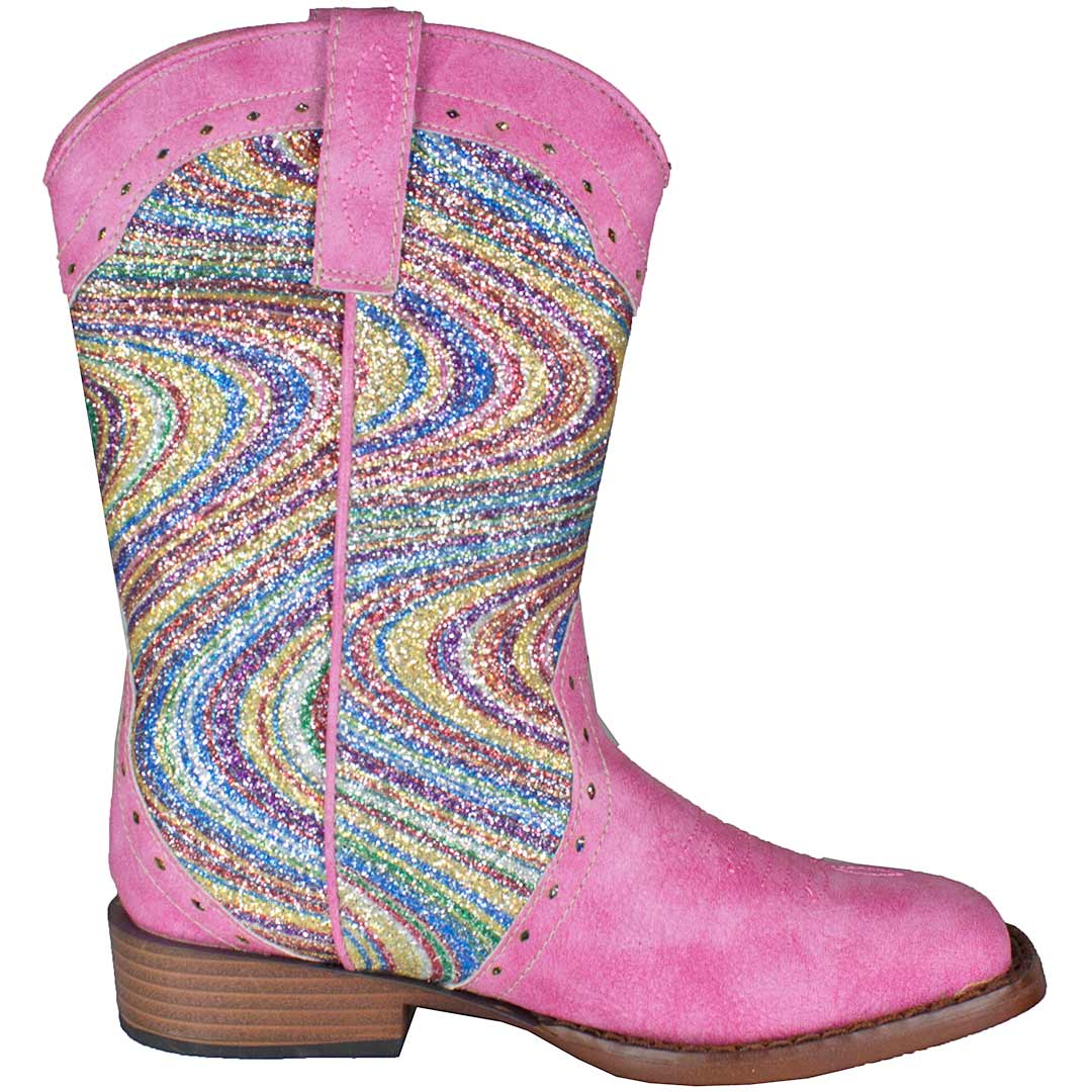 Roper Girls' Swirly Glitter Shaft Cowgirl Boots