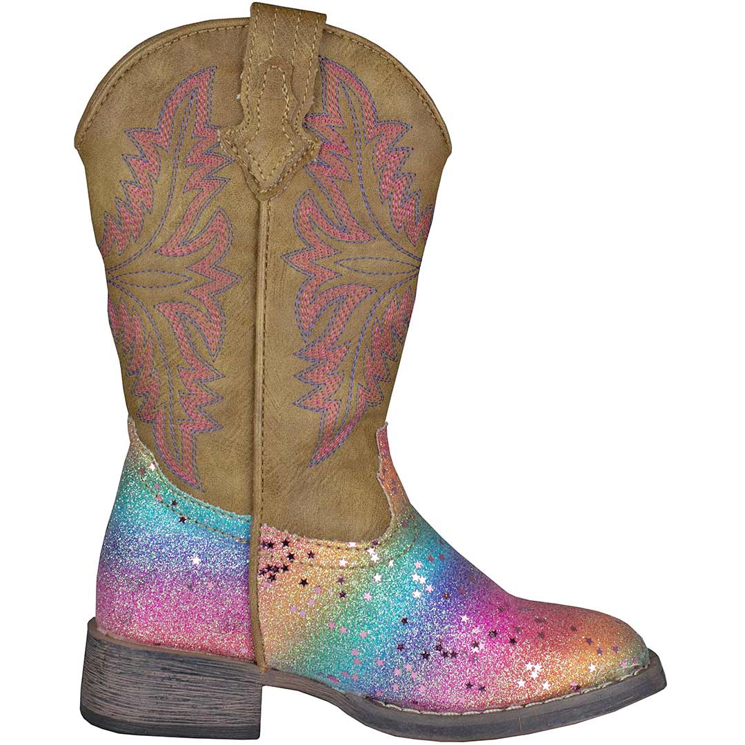 Roper Girls' Glitter Rainbow Cowgirl Boots