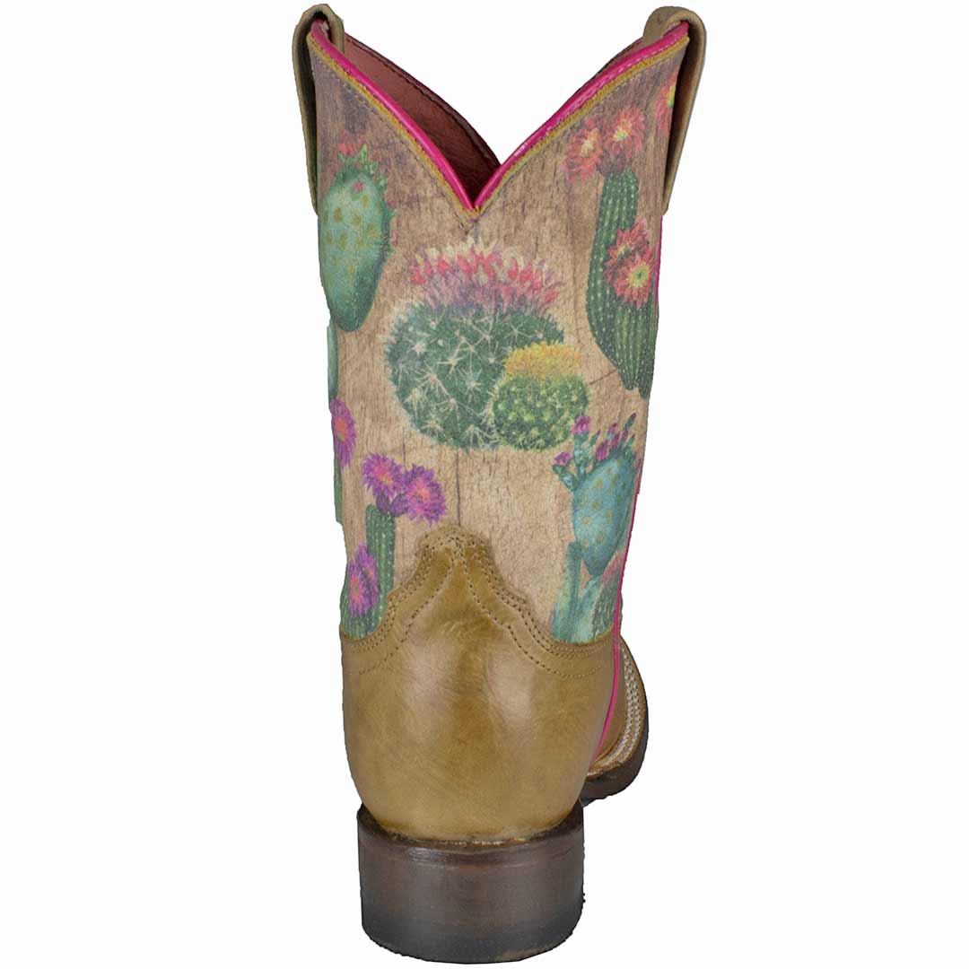 Roper Girls' Cactus Print Shaft Cowgirl Boots