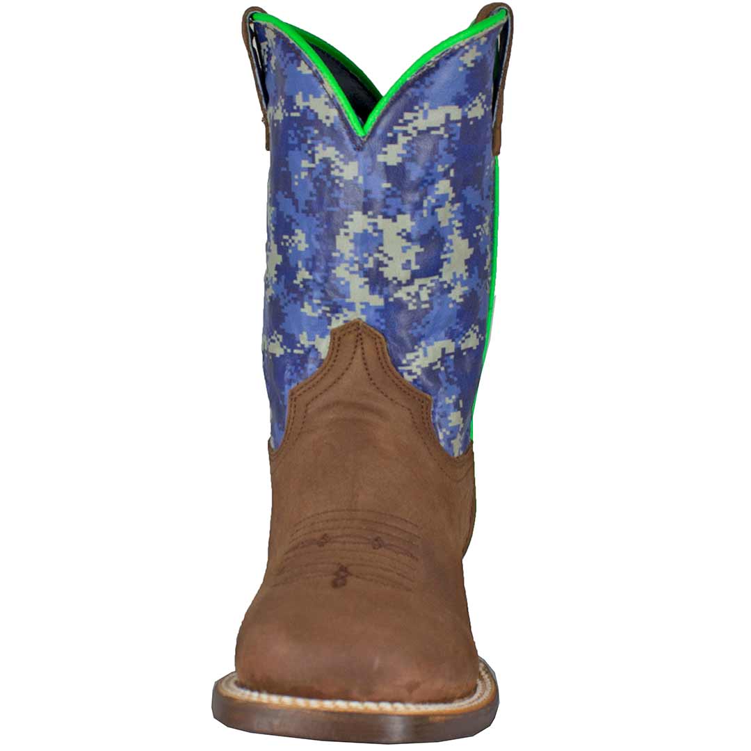 Roper Boys' Pixel Print Shaft Cowboy Boots