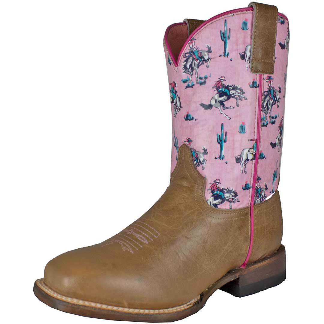 Roper Girls' Bronco Print Shaft Cowgirl Boots