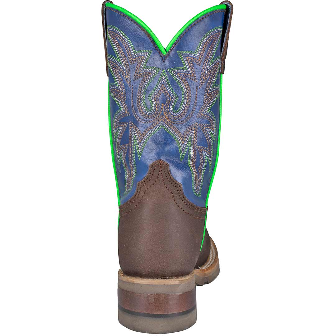 Roper Boys' Green Piping Cowboy Boots