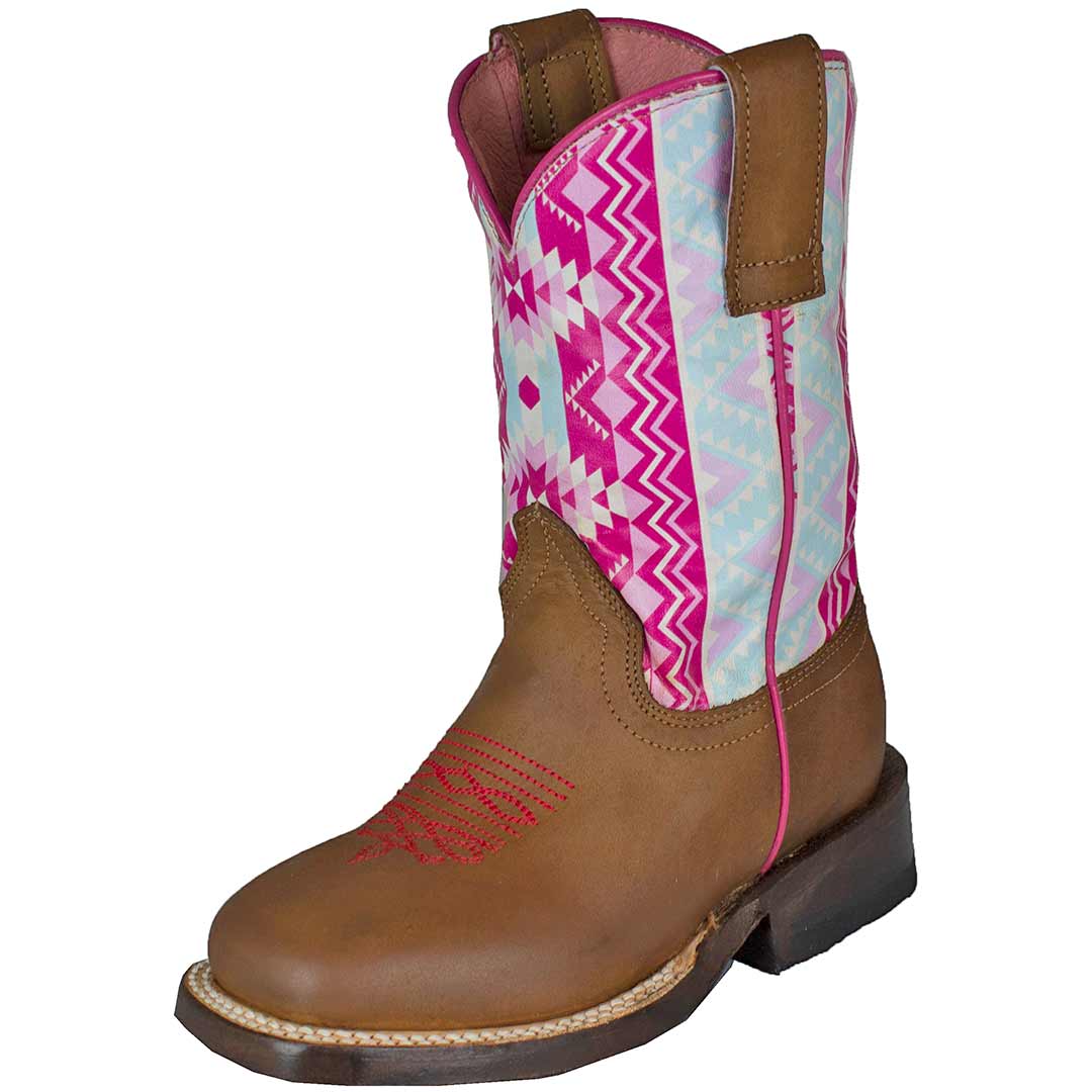 Roper Girls' Aztec Shaft Cowgirl Boots