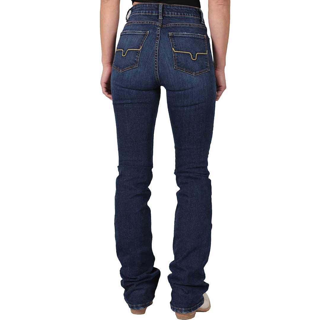 Kimes Ranch Women's Sarah High-Rise Bootcut Jeans - Dark Wash Tri-Blend Denim, Slim Fit, Durable Western Style - View #10