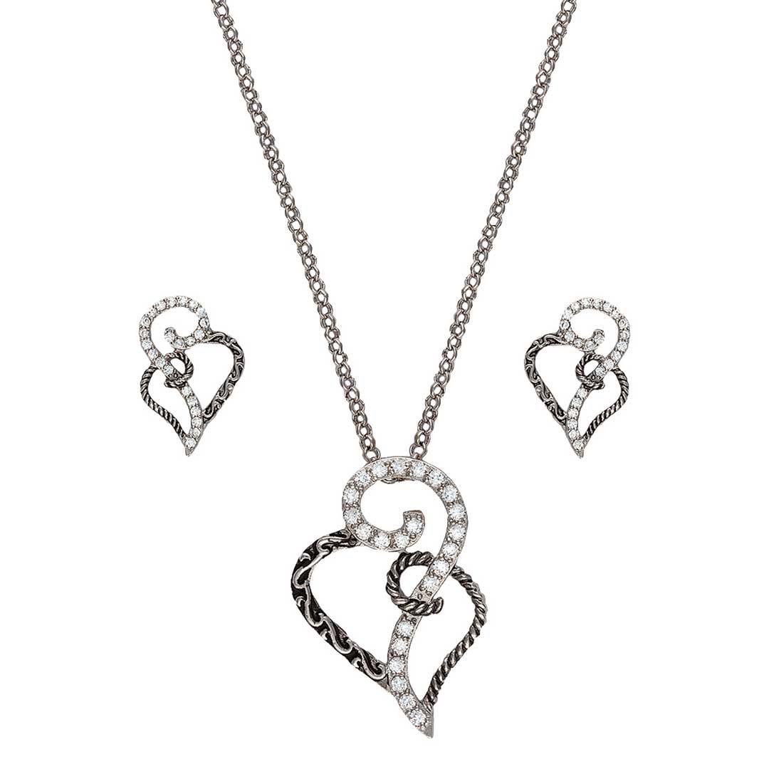 Montana Silversmiths Women's Woven Hearts Jewelry Set