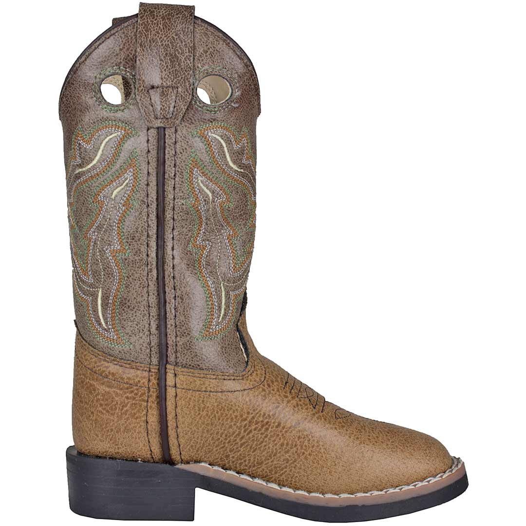 Old West Boys' Vintage Square Toe Cowboy Boots