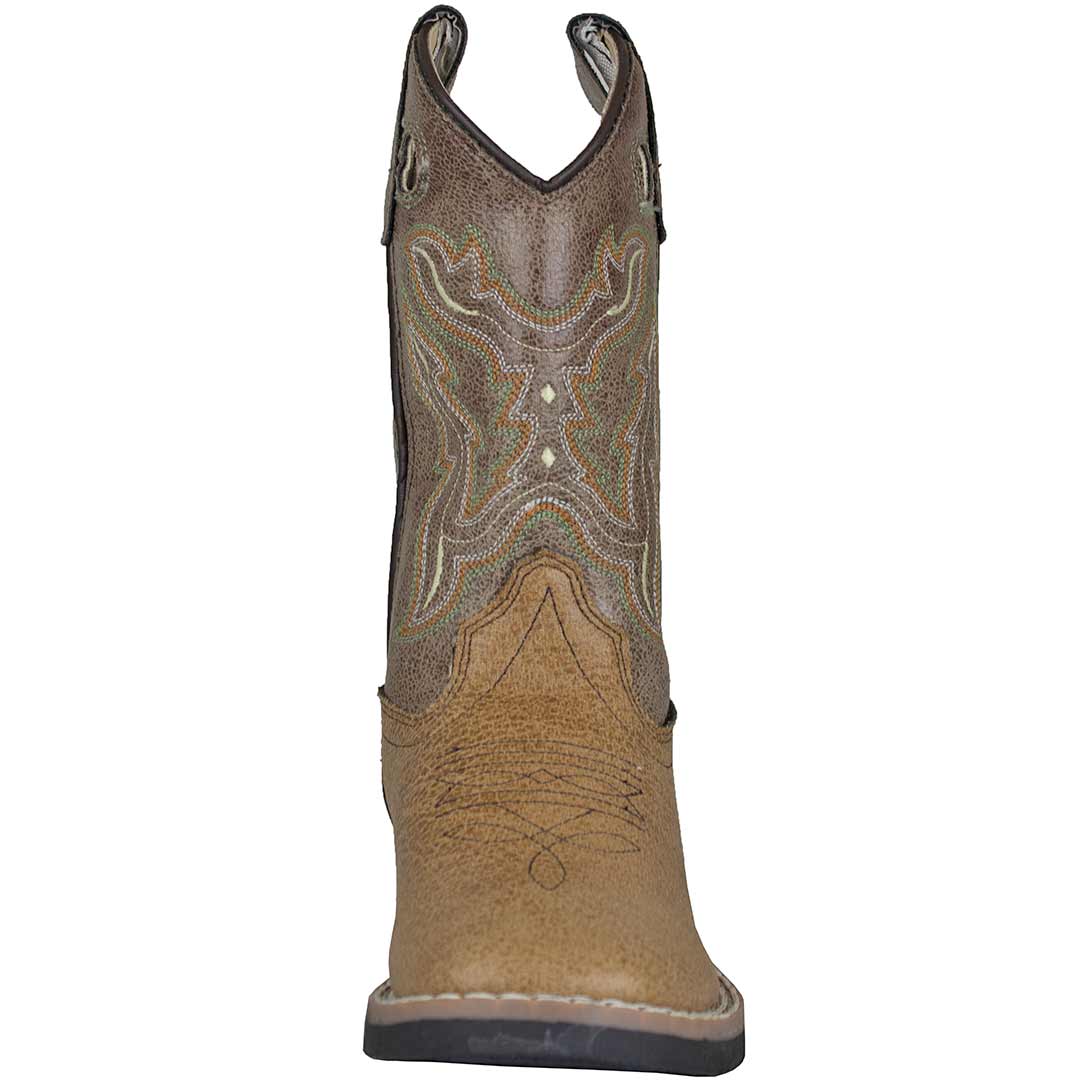 Old West Boys' Vintage Square Toe Cowboy Boots
