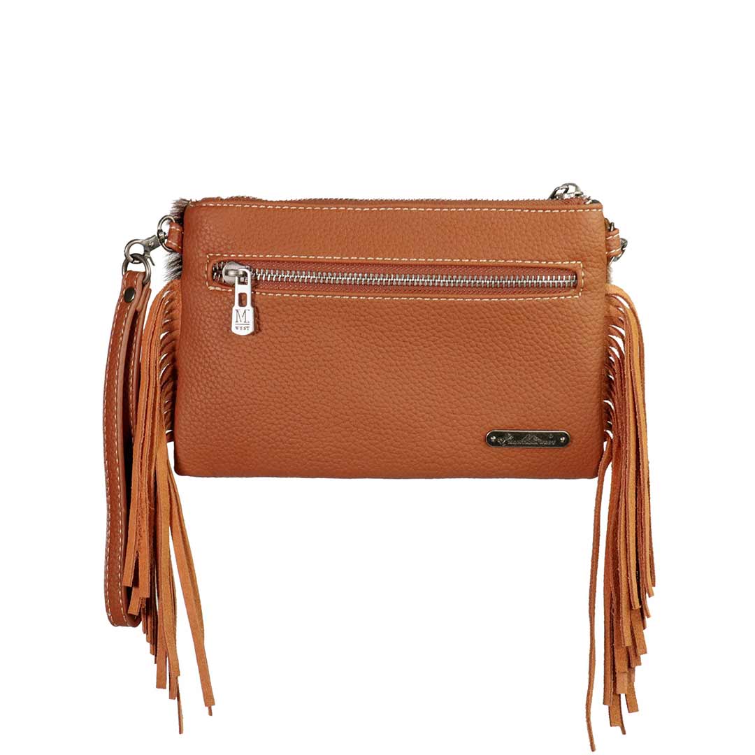 Montana West Women's Hair-On Hide Fringe Crossbody Clutch