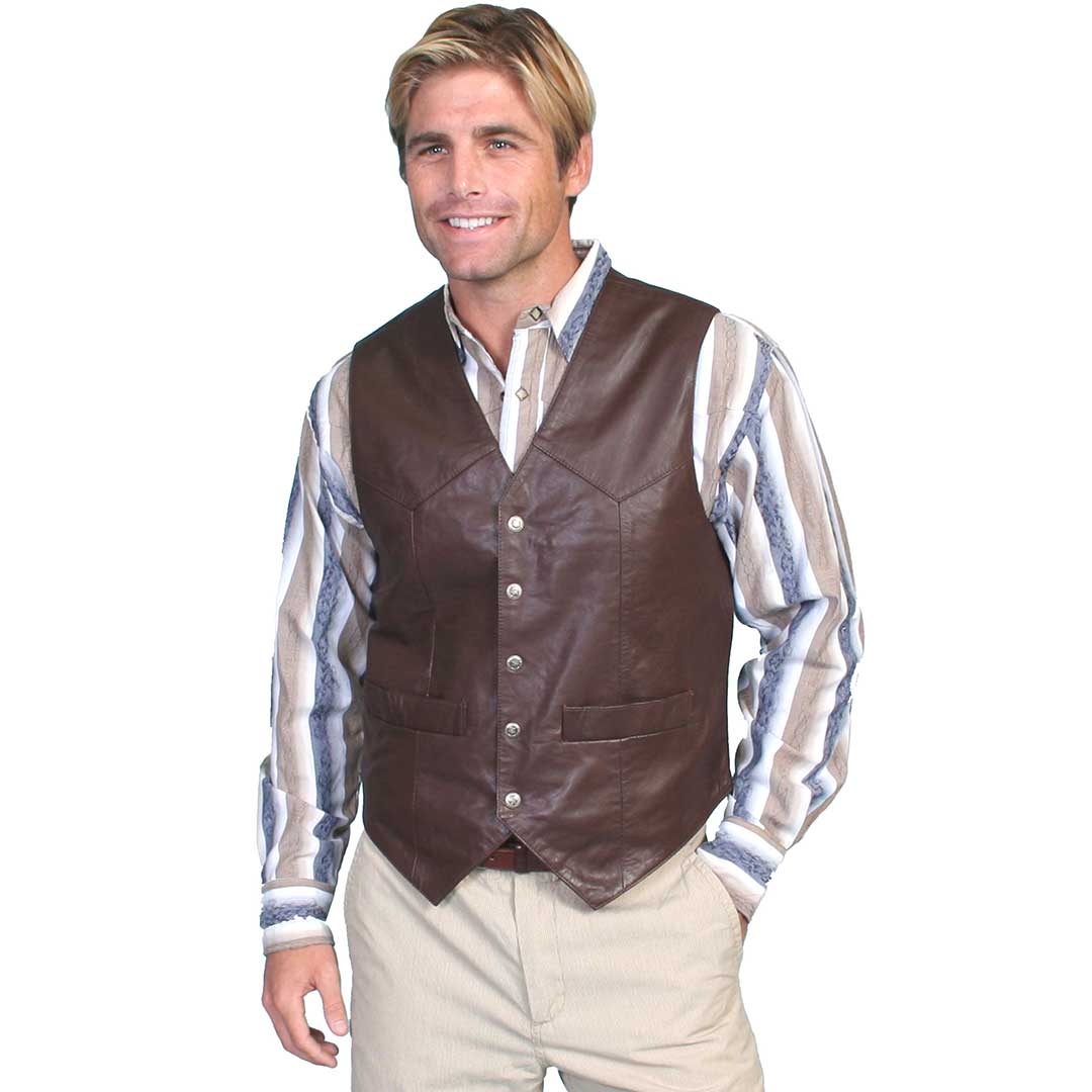 Scully Men's Lambskin Leather Vest