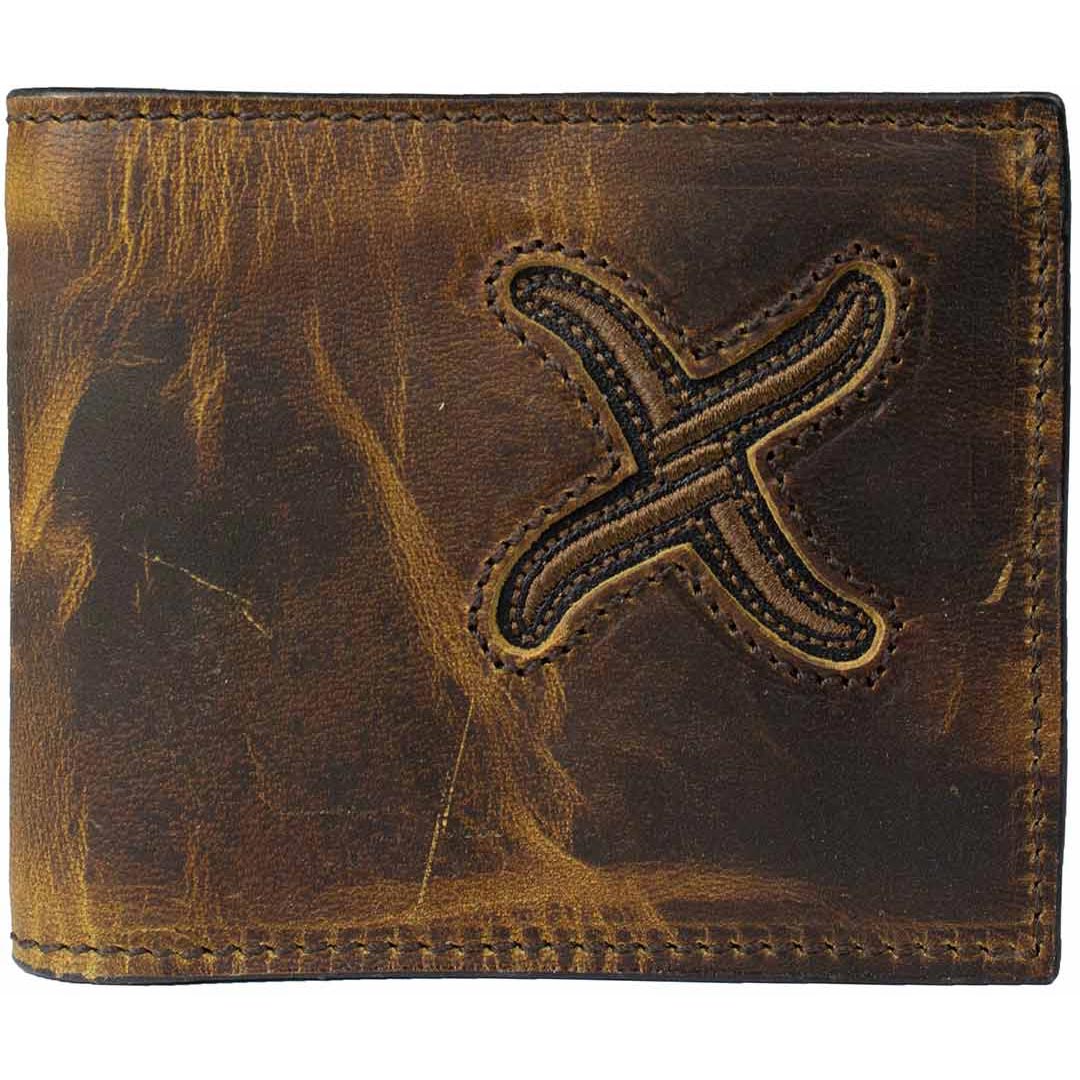 Portefeuille homme bi-fold en cuir vieilli Twisted X