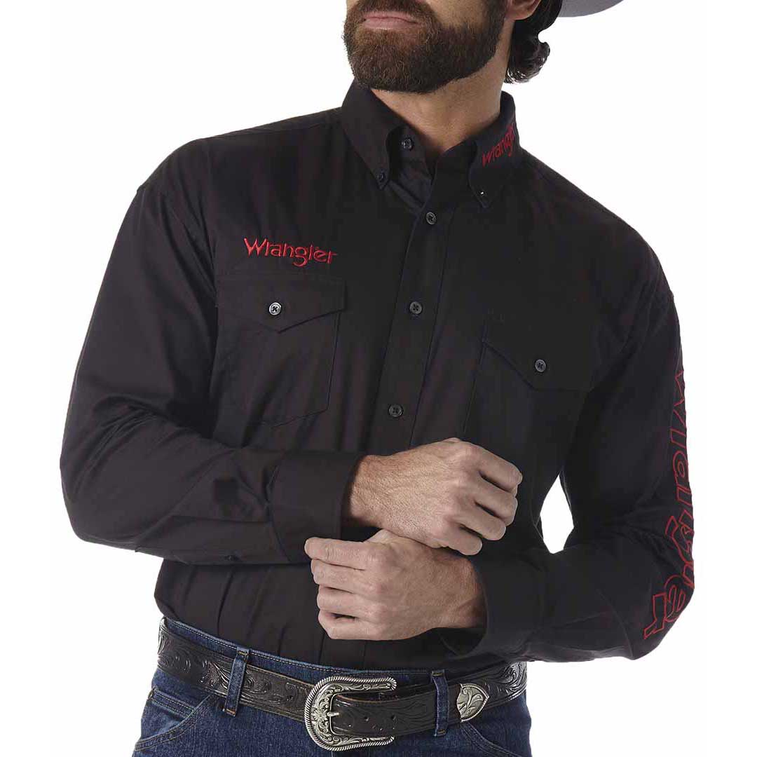 Wrangler Men's Logo Button Down Shirt