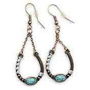 Boucles d'oreilles artisanales en fer à cheval pour femmes Wyo Horse