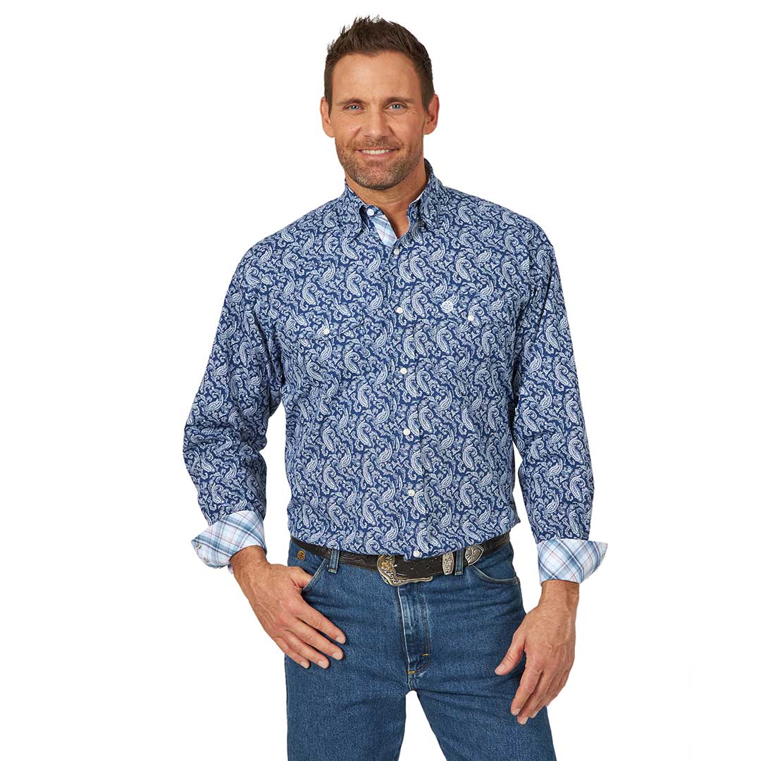 Wrangler Men's George Strait Troubadour Paisley Shirt