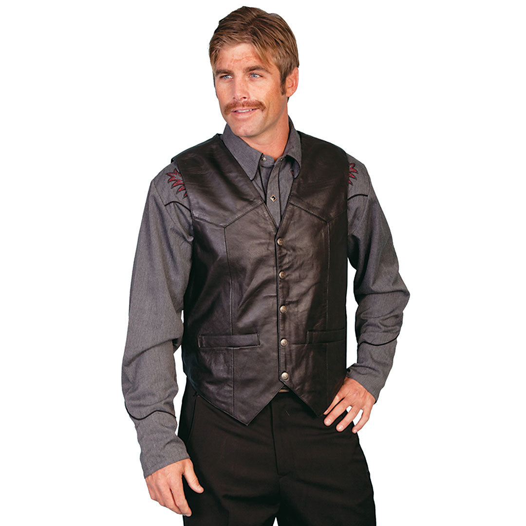 Scully Men's Lambskin Leather Vest