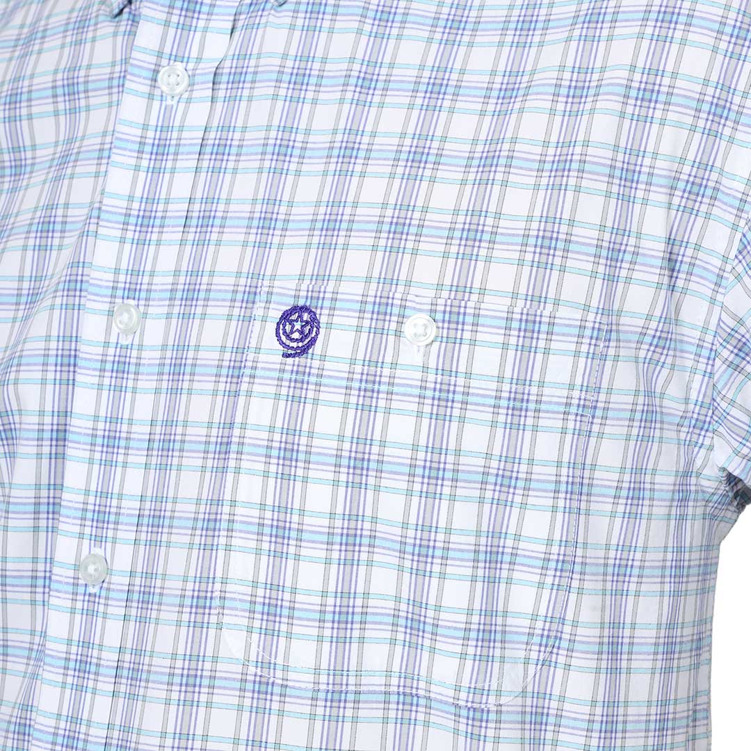 Wrangler Men's George Strait Plaid Short Sleeve Shirt