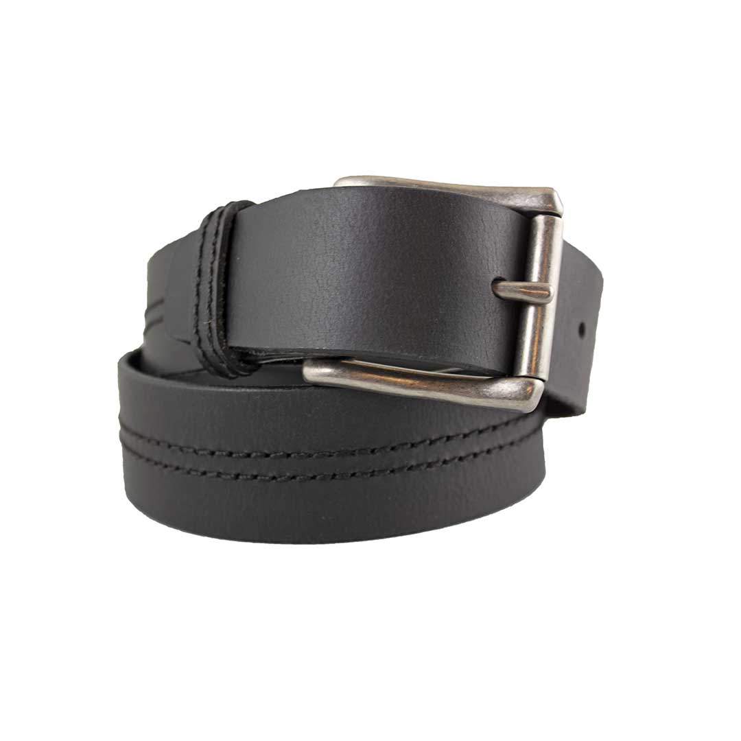Cowboy Collection Men's Top Stitched Leather Belt