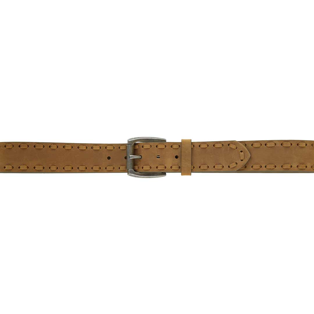 AndWest Men's Pick-Stitch Distressed Leather Belt