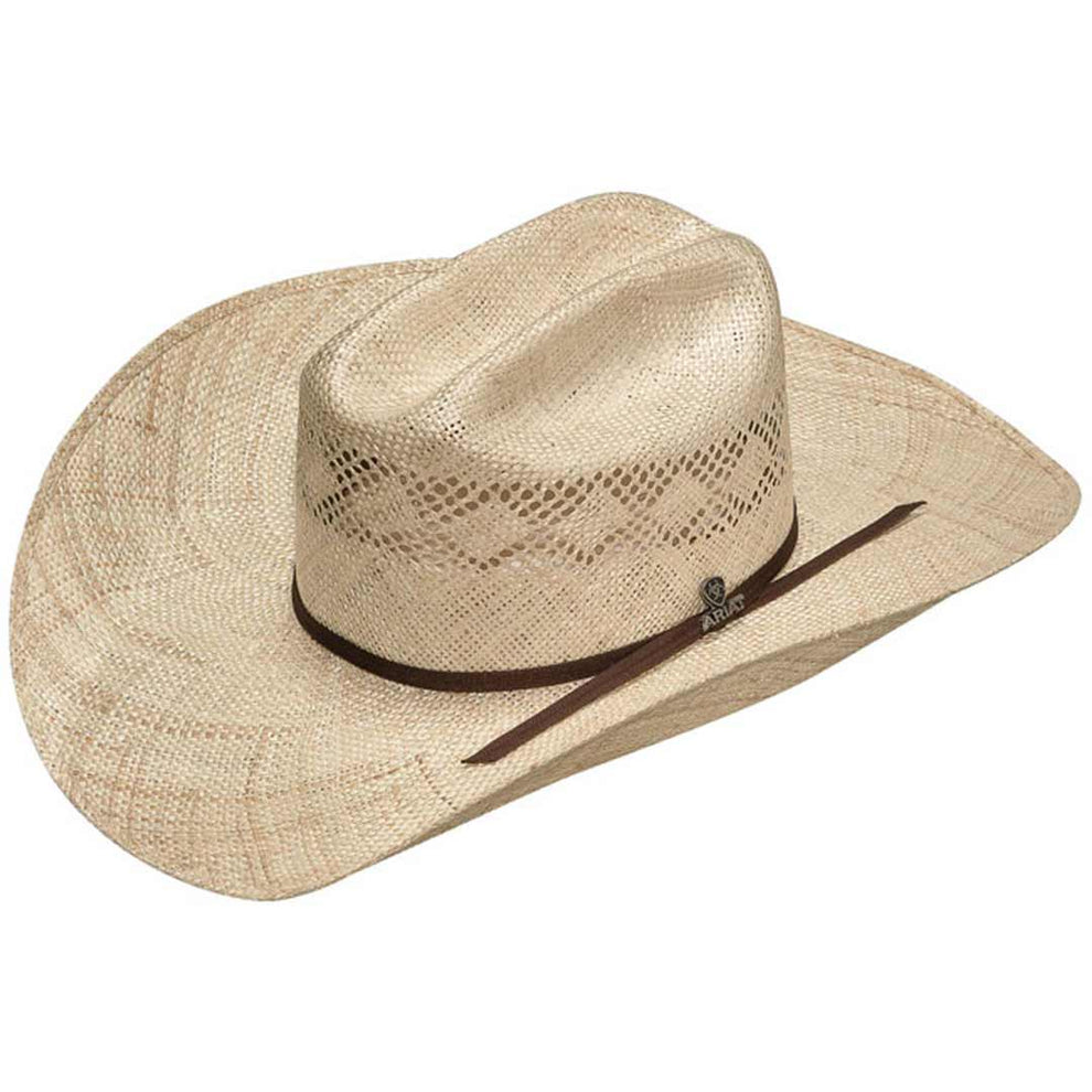Ariat Vented Crown Cattleman Straw Cowboy Hat