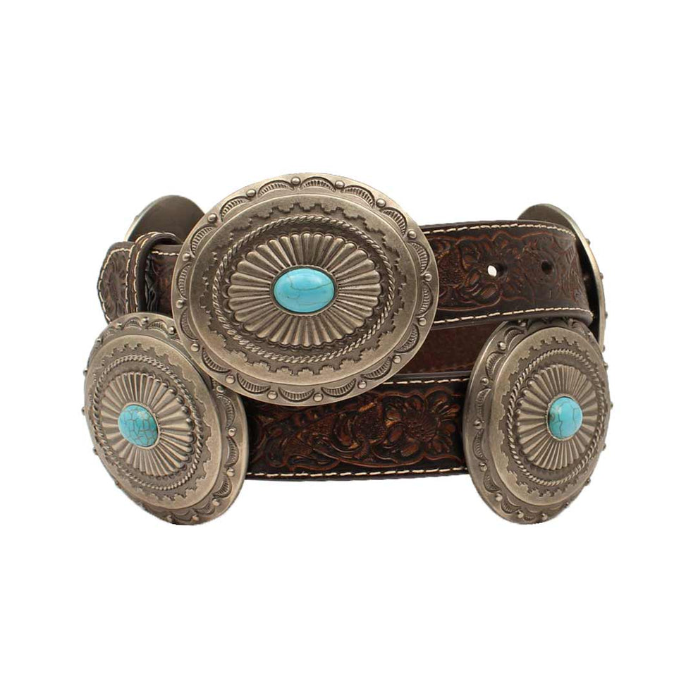 Ariat Women's Tooled Leather Concho Belt