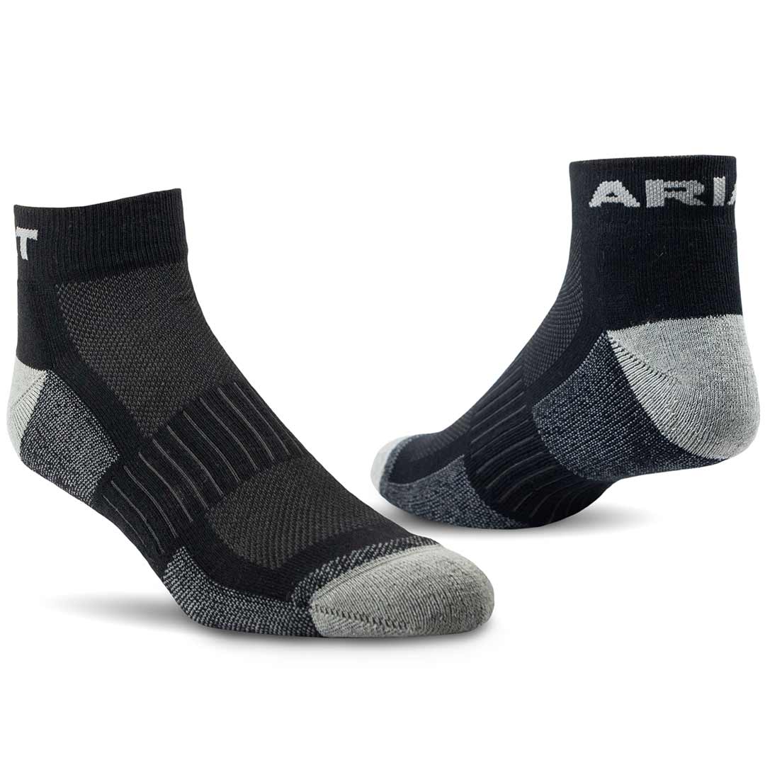 Ariat Work Tek Series High Performance Quarter Socks - 2 Pack