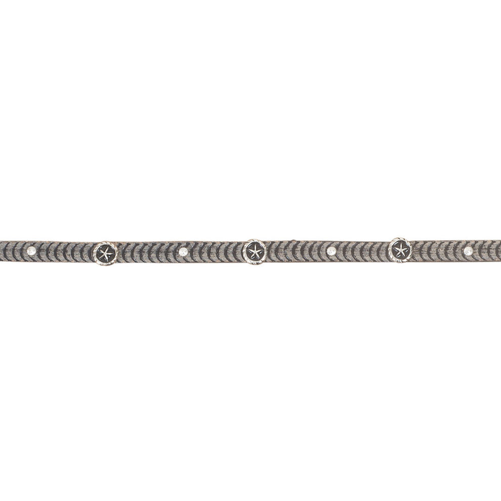 Phunky Horse Star Concho Leather Cowboy Hat Band