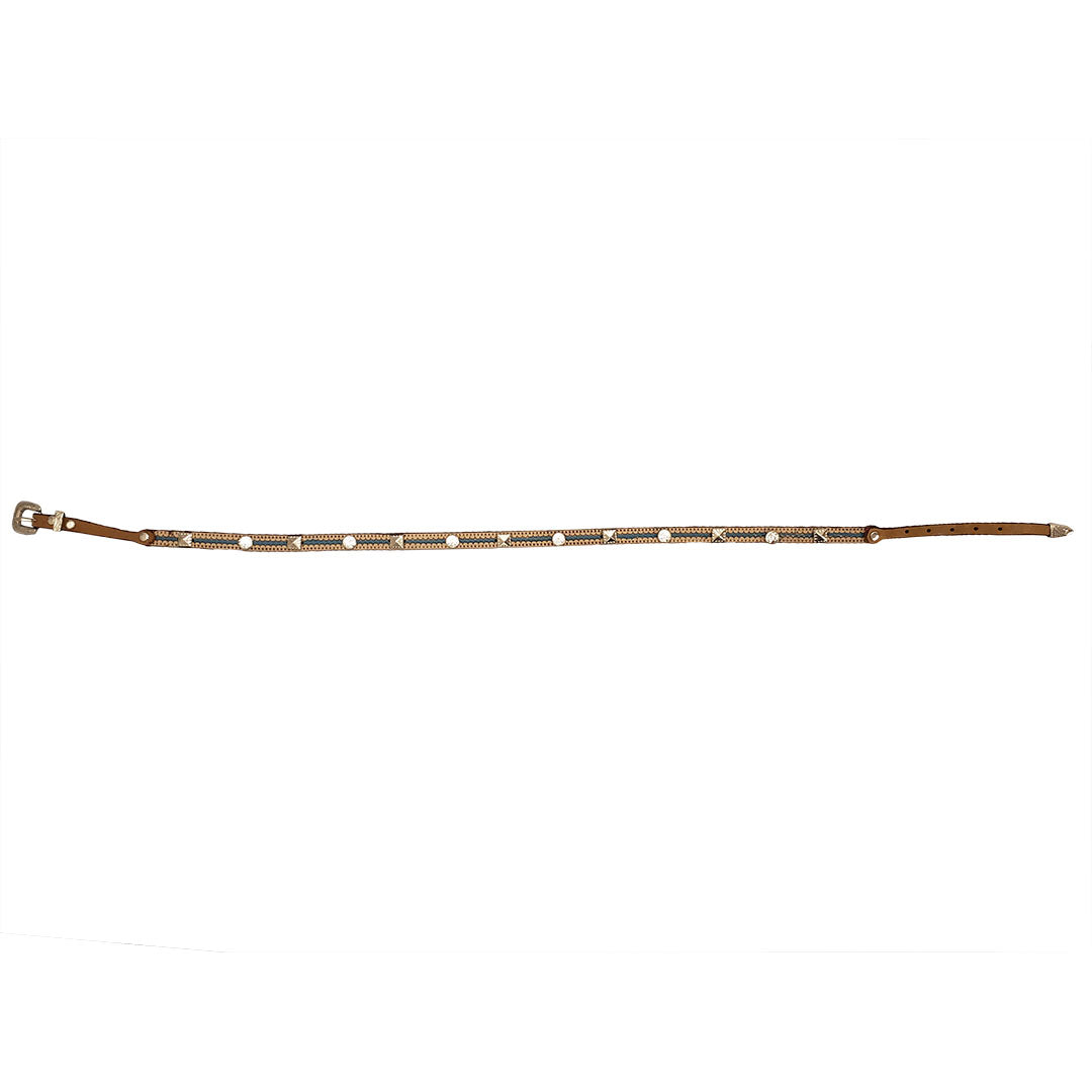 Phunky Horse Inlay & Stud Leather Cowboy Hat Band