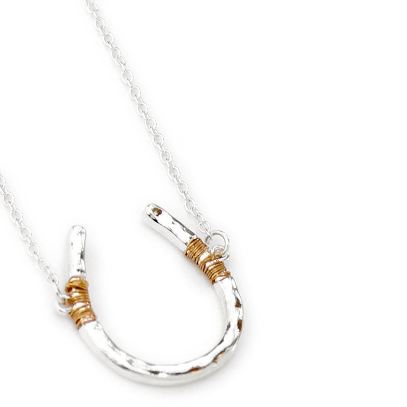 Wyo-Horse Women's Wire Wrapped Horseshoe Necklace