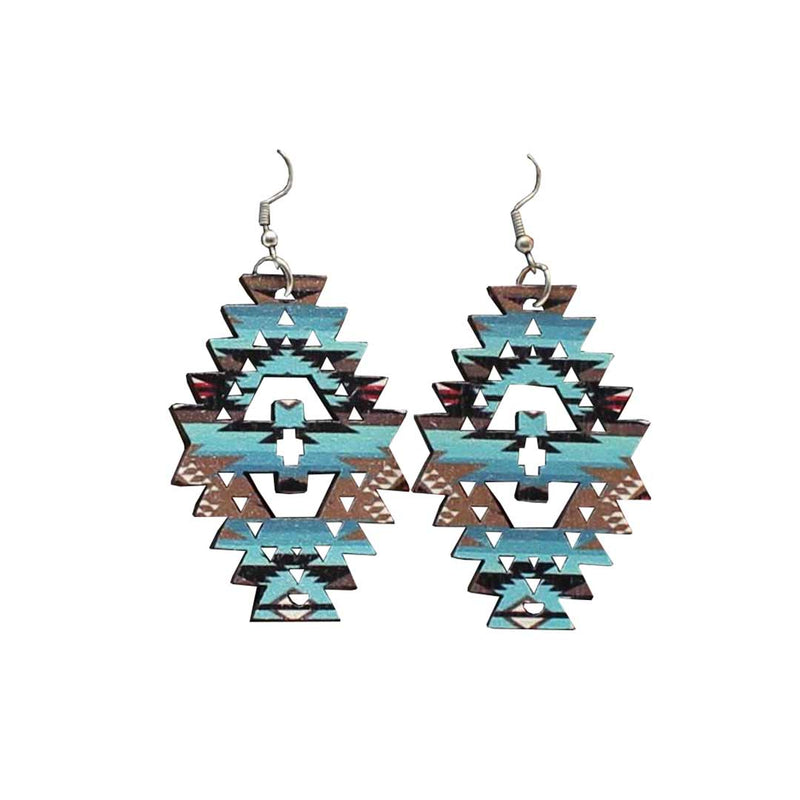 Blazin Roxx Southwest Wood Earrings